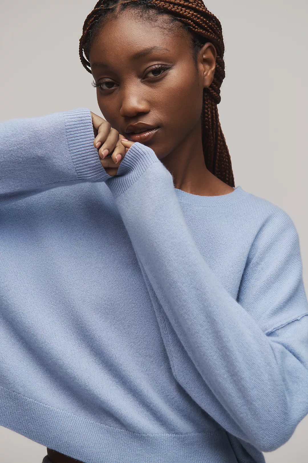 The Alani Cashmere Sweater by Pilcro: Cropped Crew-Neck Edition
